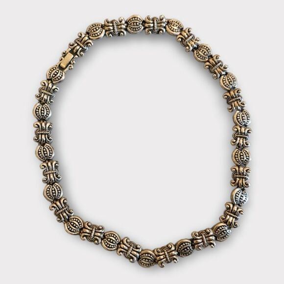 Vintage Link Wheat Scroll Necklace - Picture 6 of 6